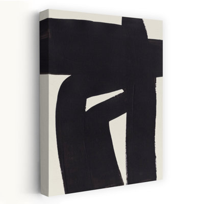 «Abstract Black Form Abstract», reproduction d'art murale contemporaine