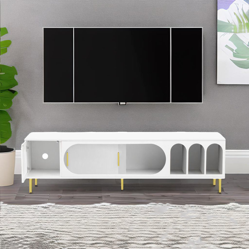Meuble télé moderne, Blanc