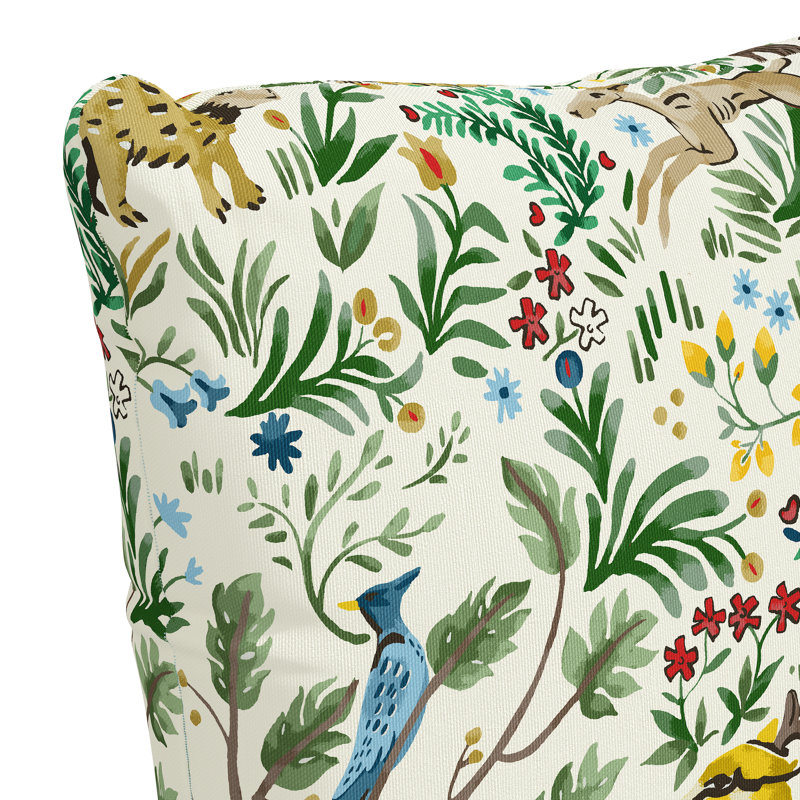 Foxe Toile Outdoor Reversible Throw Pillow, 22" x 22", Frolic Citrus