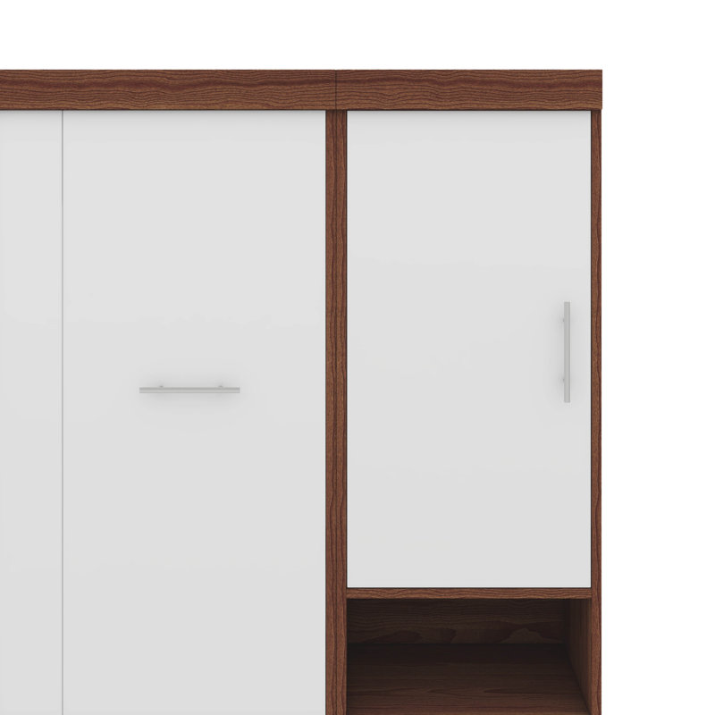 Lit simple escamotable mural avec armoire