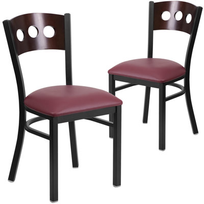 Prompton Hercules Series Decorative 3 Circle Back Metal Restaurant Chair