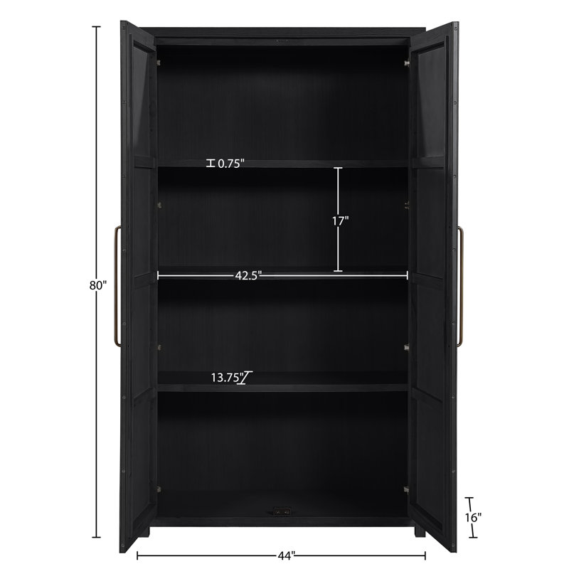 Armoire de rangement Vana, Noir