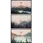 «Woodland Nursery Decor Sunrise Pastel Mountain River Nature Landscape», 3 pièces-100136146-100136149