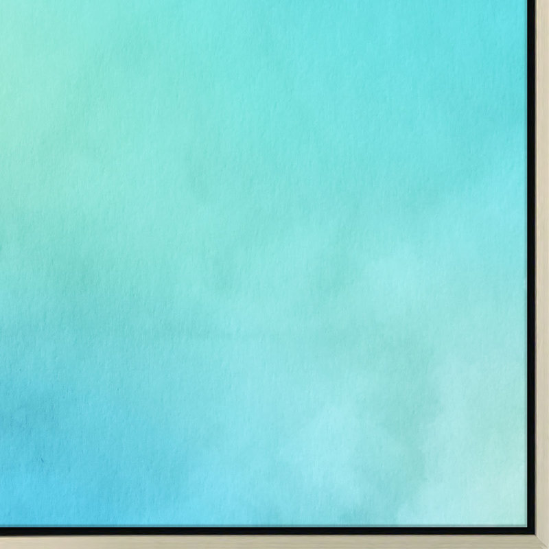 «Blue to Green Abstract Wash», reproduction sur toile