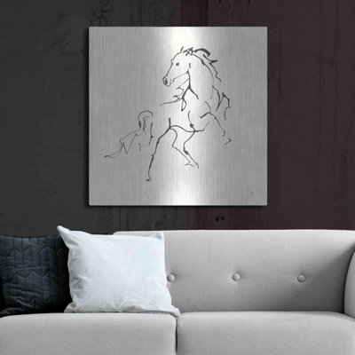 «Line Horse IV» par Chris Paschke sur métal