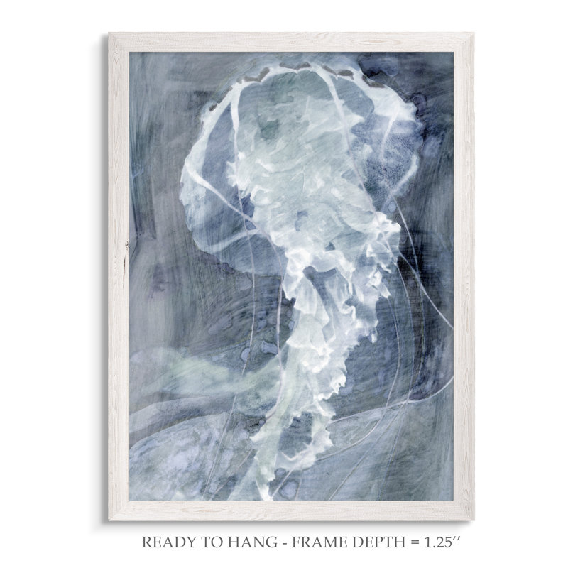 « indigo jellyfish i » par paul cezanne-reproduction d’art sur image, H 22 po x l 16 po x P 2 po, Toile encadrée, blanc
