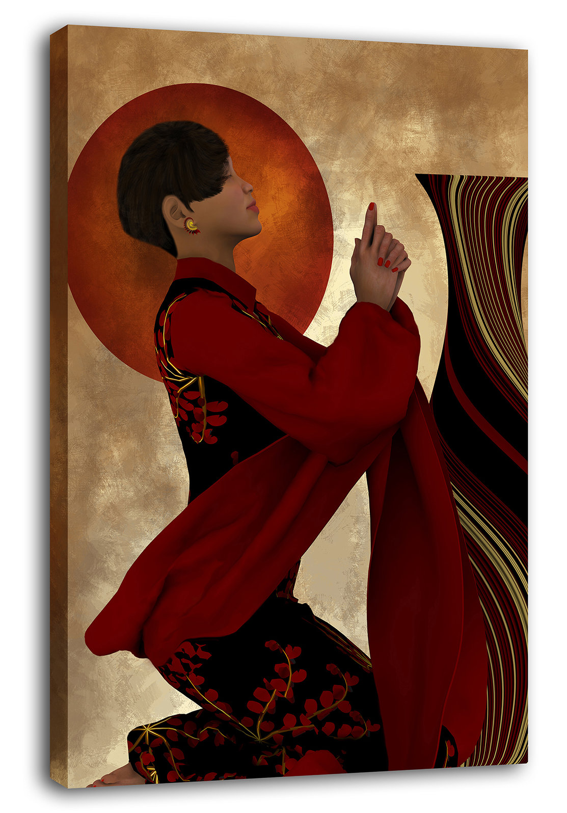 World Menagerie 'Devoted Prayer 1 Christian African American' Graphic ...