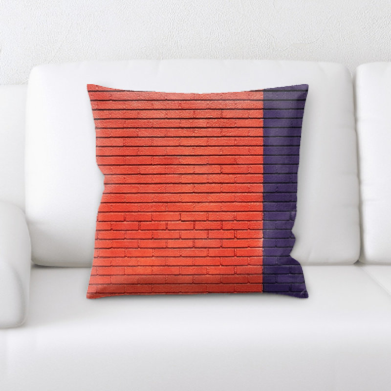 Coussin décoratif briques