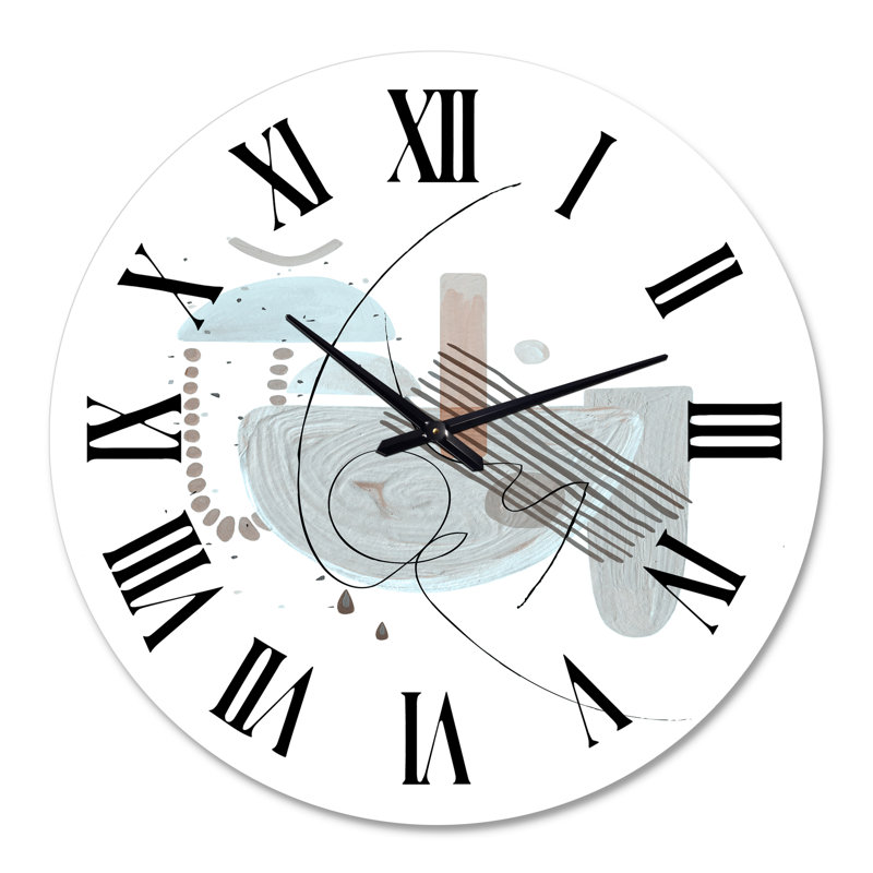 Minimal Compositions of Abstract Face IX - Horloge murale moderne, Grand