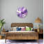 Horloge murale abstraite en verre trempé, horloge mauve, détails dorés, horloge décorative, décoration murale moderne, cadeau unique, horloge artistique-1454769797-1454769799