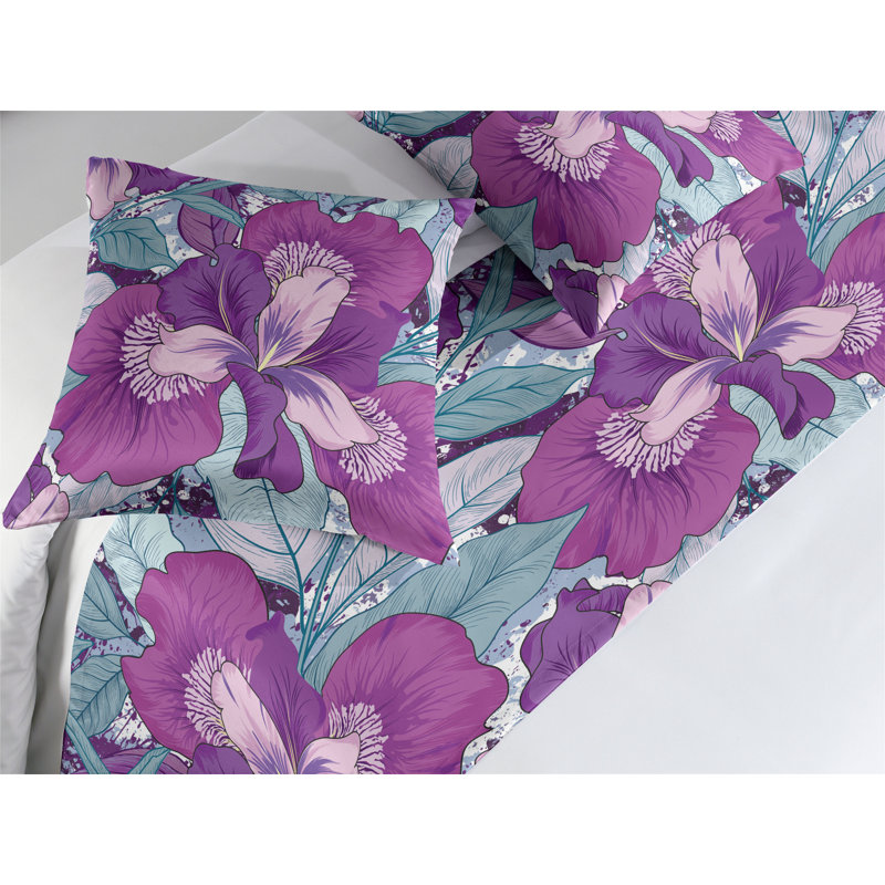 Ensemble de chemin de lit Ambesonne Iris, Très grand lit