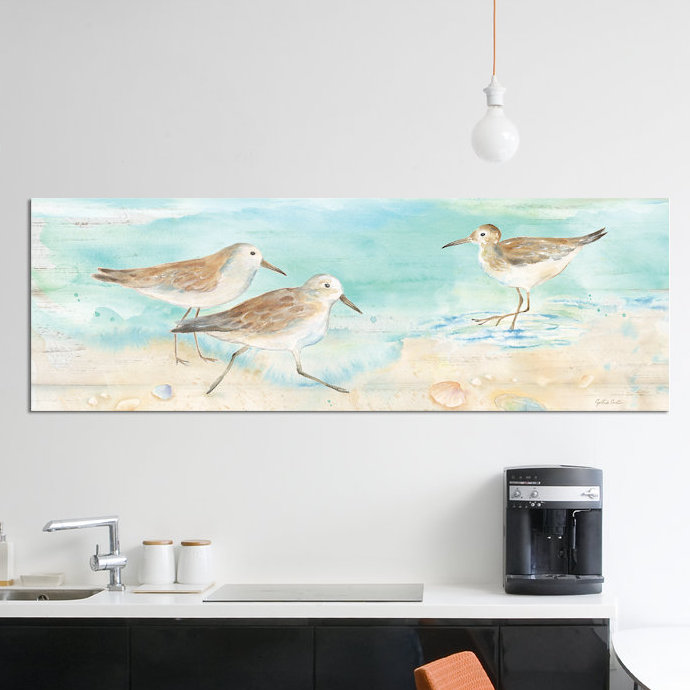 «Sandpiper Beach Panel», impression sur toile, H 12 po x l 36 po x P 1,5 po, Toile tendue