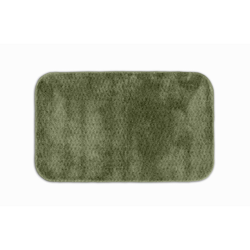 Juliahna Nylon Bath Rug with Non-Slip Backing, Deep Fern, 24" x 40"
