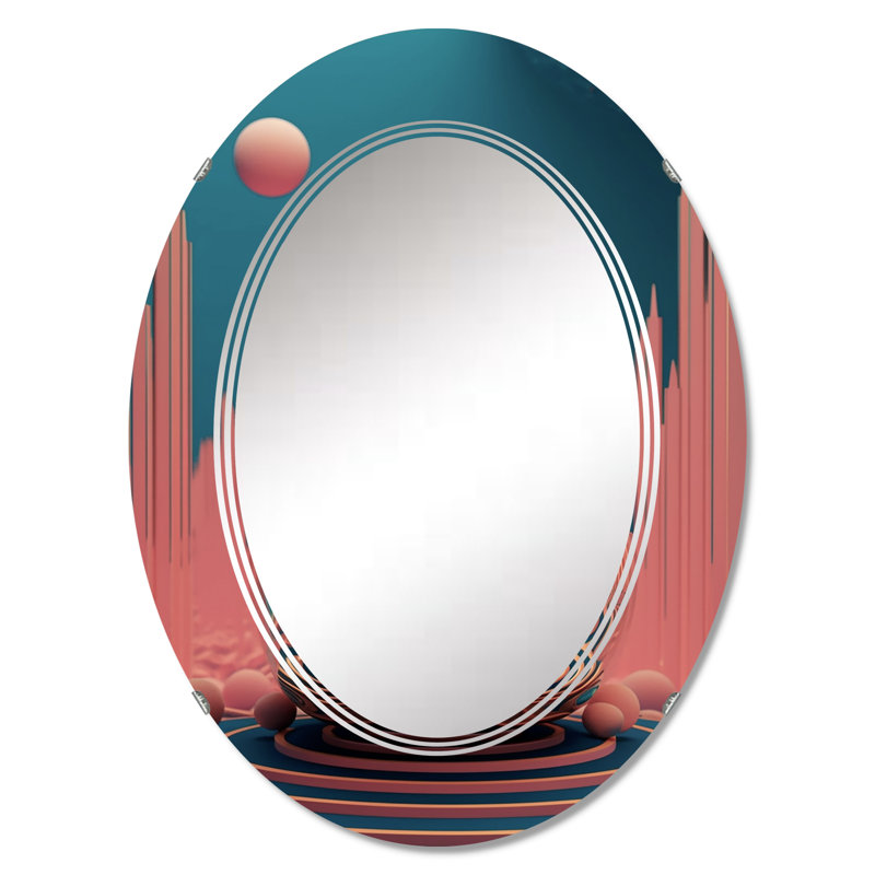 Boxster - Miroir mural moderne ovale, 36 po x 24 po
