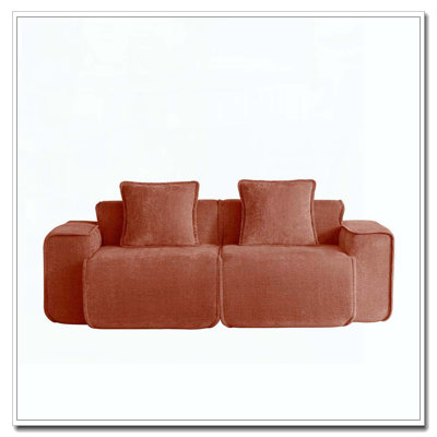 Modular 2 Seat Loveseat Sofa, Cloud Sectional Couch with Deep Seat