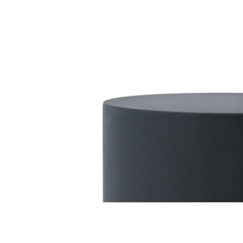 Elementi Home Rome 18" Square Concrete Side Table for Indoor and Outdoor Use, Slate Black