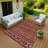 Machine Washable Indoor/Outdoor Gursevak ACN2244 Navajo Rug-722297365