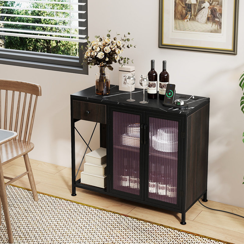 87cm Sideboard, Black