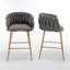 Chaises d'appoint Teddy Boucle en tissu pour comptoir et bar-108787364-108787361