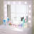 31.5'' White Lighted Makeup Vanity Set with Stool and Mirror