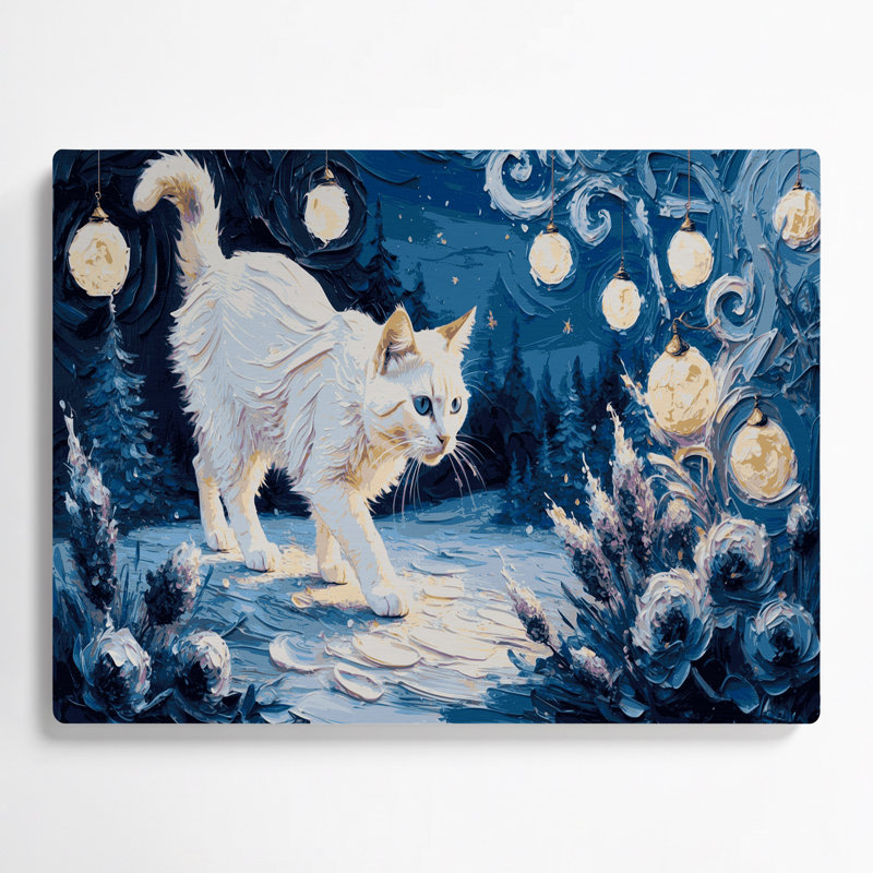 «Cats Snowshoe», art mural en métal gris, H 11 po x l 14 po