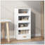 4-Tier Freestanding Bookshelf with 3 Sliding Drawers and 1 Bottom Drawer