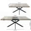Table de salle à manger extensible rétro avec boîte de rangement Retro (plateau Carole gris) (55,11 po à 70,86 po)-1128463803