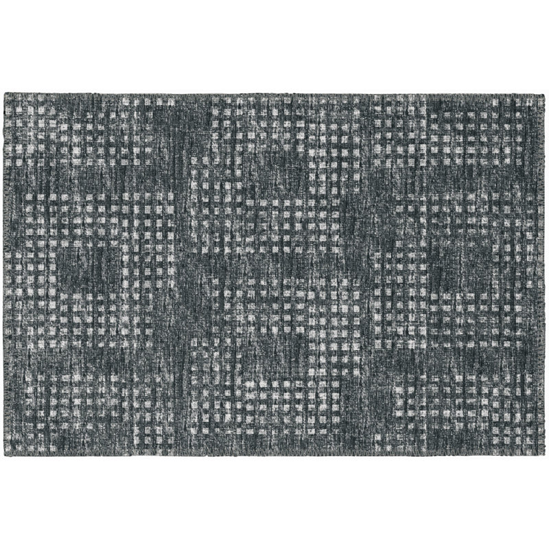 Ibtihaj Performance Chenille Washable Indoor / Outdoor Rug, Rectangle 1'8" x 2'6"