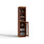 Armoire de rangement 100% bois massif 16,5 po avec portes en verre givré et tablettes réglables-1811749571