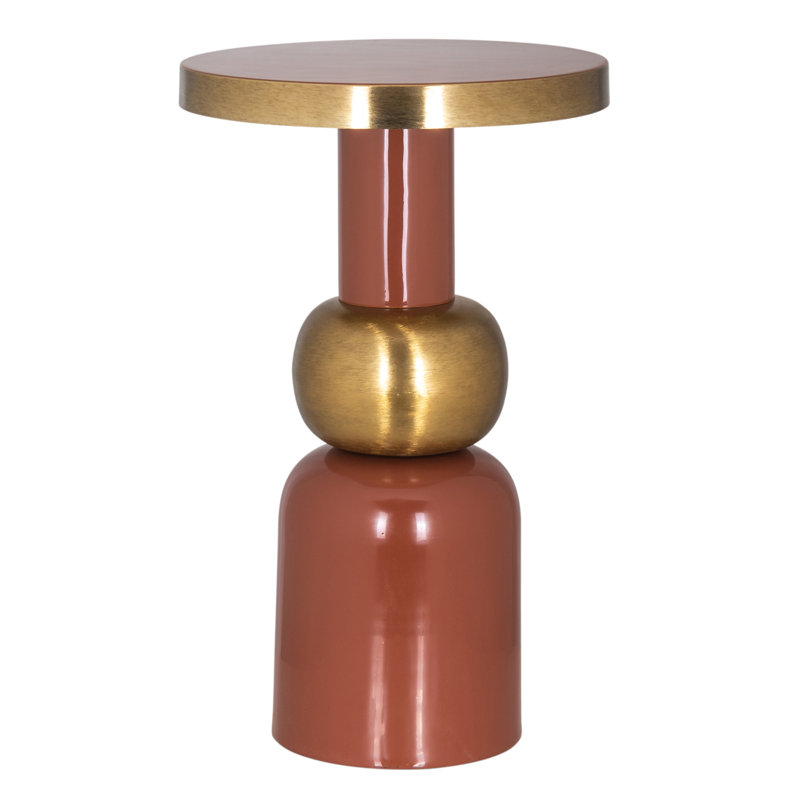 Mose Single End Table, Black/Gold, 25" H x 16" W x 16" D
