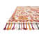 Tapis rose / orange en laine crocheté à la main Leyna