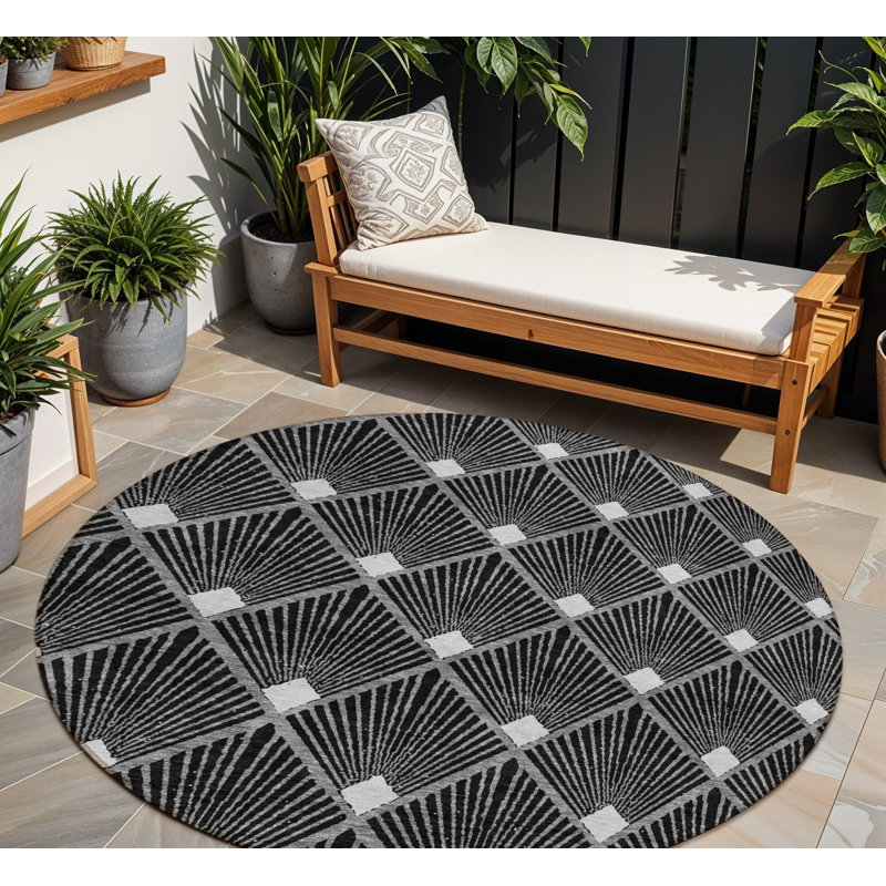 Tapis rond ivoire 8 po