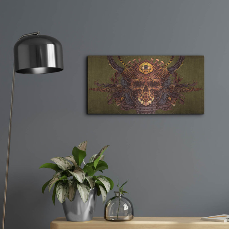 «Skull and Pyramid Eye» par Flyland Designs, H 12 po x l 24 po
