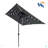 10 X 6.5T Rectangular Patio Solar LED Lighted Outdoor Umbrellas With Crank And Push Button Tilt For Garden Backyard Pool Swimming Pool-786118434