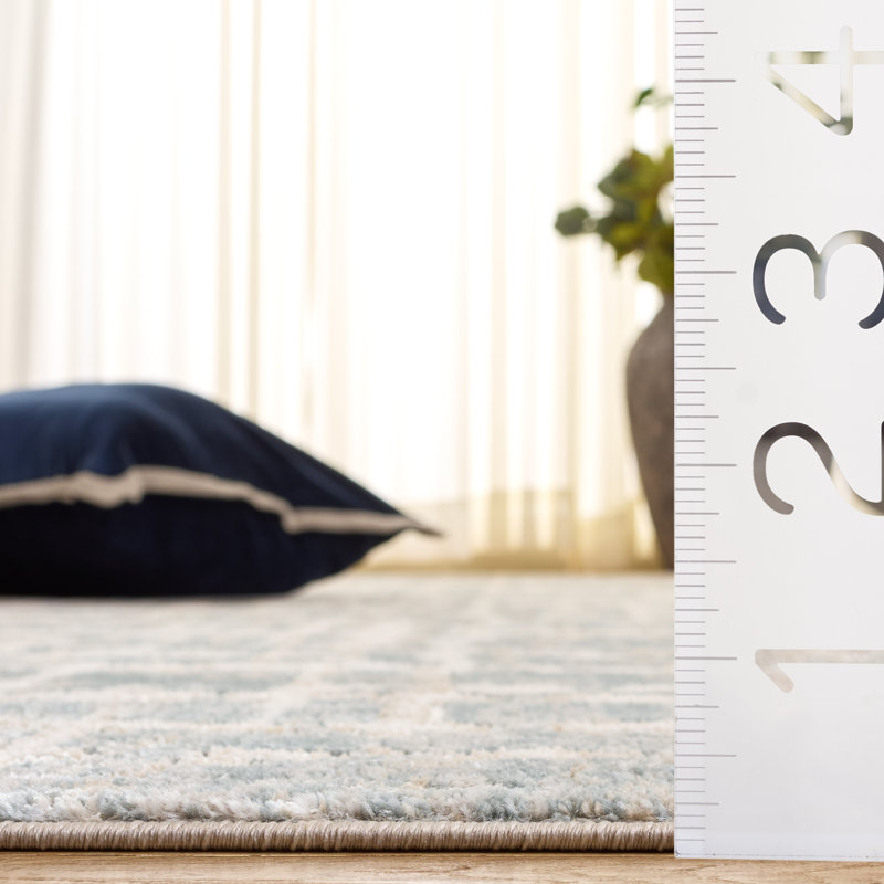 Madrid Performance Abstract Indoor Rug, 6'-7" x 6'-7" Square