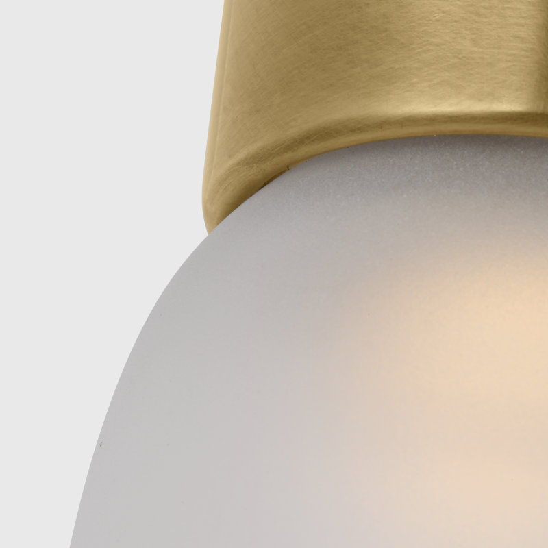 Kelly Wearstler Volver 1-light Small Pendant in Hand Rubbed Antique Brass, 17" H x 2.5" W, Antique Brass