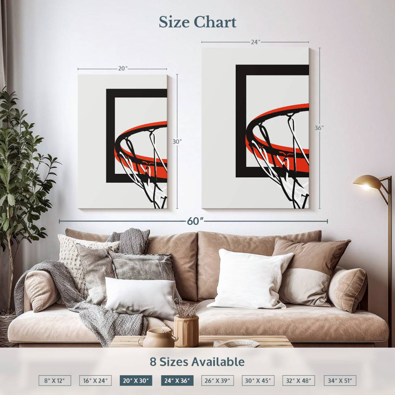Demi-panier de basketball Sireci, H 30 po x l 20 po