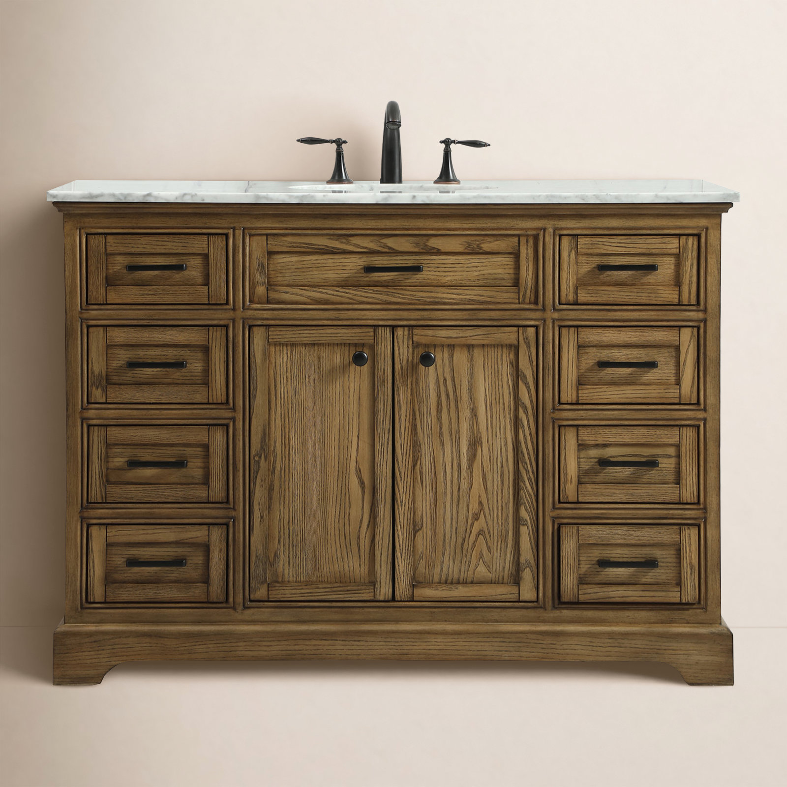 Hermes 48'' Single Bathroom Vanity, Dark Brown