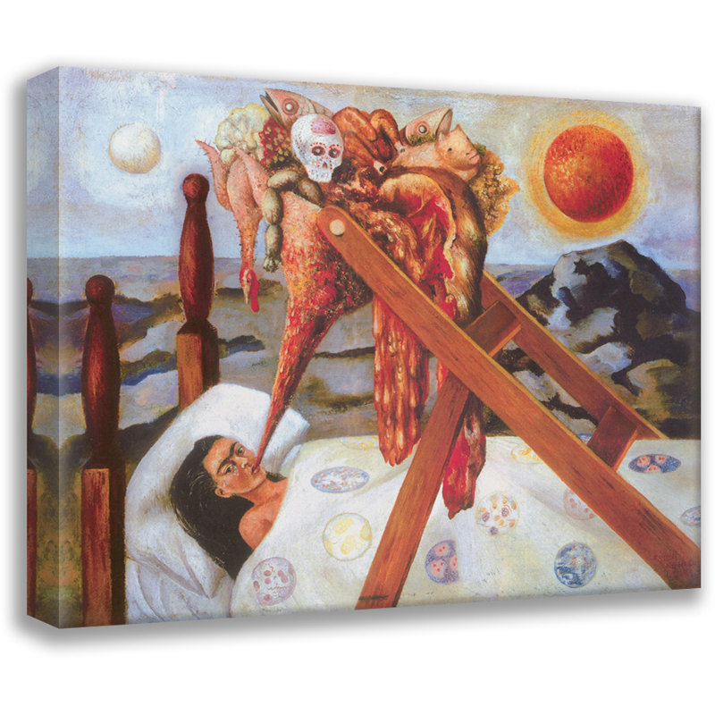 Sans espoir par Frida Kahlo, toile tendue avec châssis, H 17 po x l 24 po