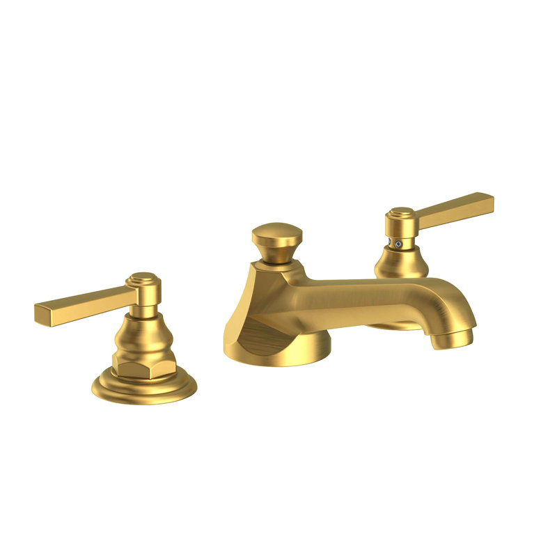 Astor Widespread Bathroom Faucet with Drain Assembly, Satin Brass (PVD)
