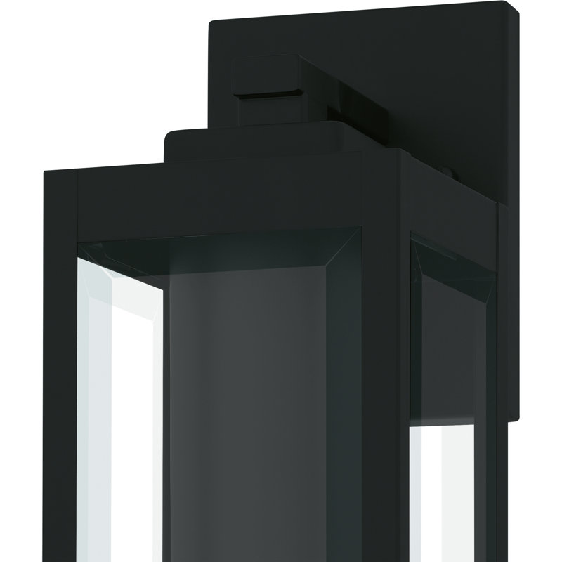 Wiebe 1-Light Earth Black Dark Sky Outdoor Wall Lantern, 14.25" H x 5" W x 6.5" D