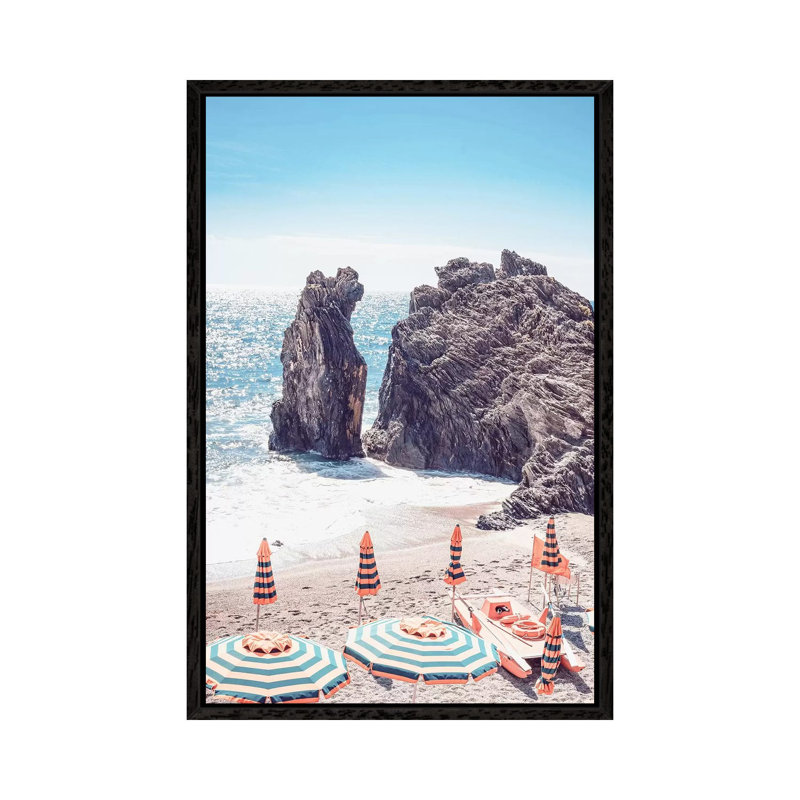 Capri - Print on Canvas, 101.6cm H x 66.04cm W x 3.81cm D, Black Framed