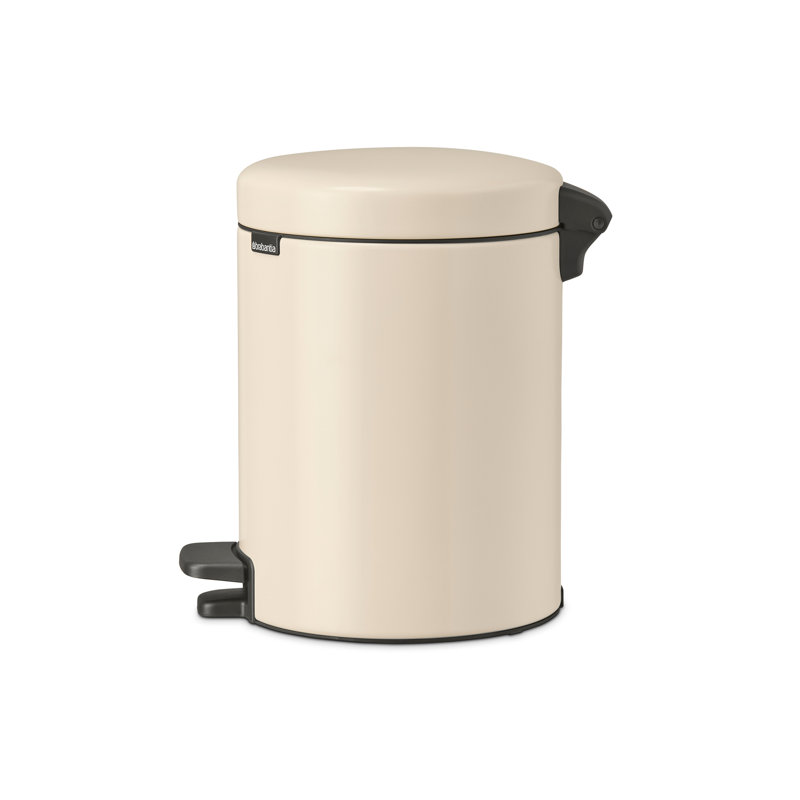 Brabantia NewIcon Step On Trash Can, 1.3 Gallon (5 Liter), Matte Black