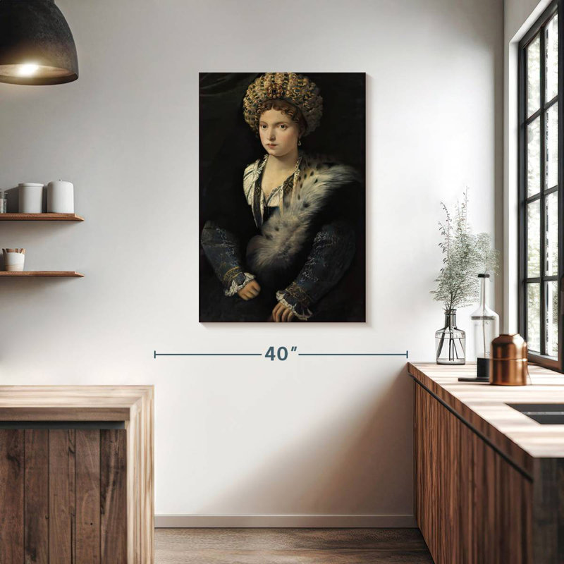 Portrait d’Isabella d'Est 1885, H 39 po x l 26 po
