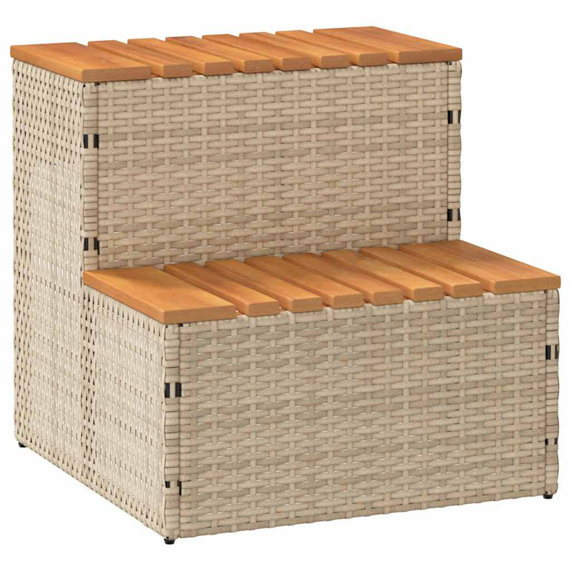 Marchepied pour spa vidaXL gris clair, Beige