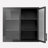 Wall Mounted Storage Cabinet with Hazy Glass Doors and 2 Adjustable Shelves-643548472