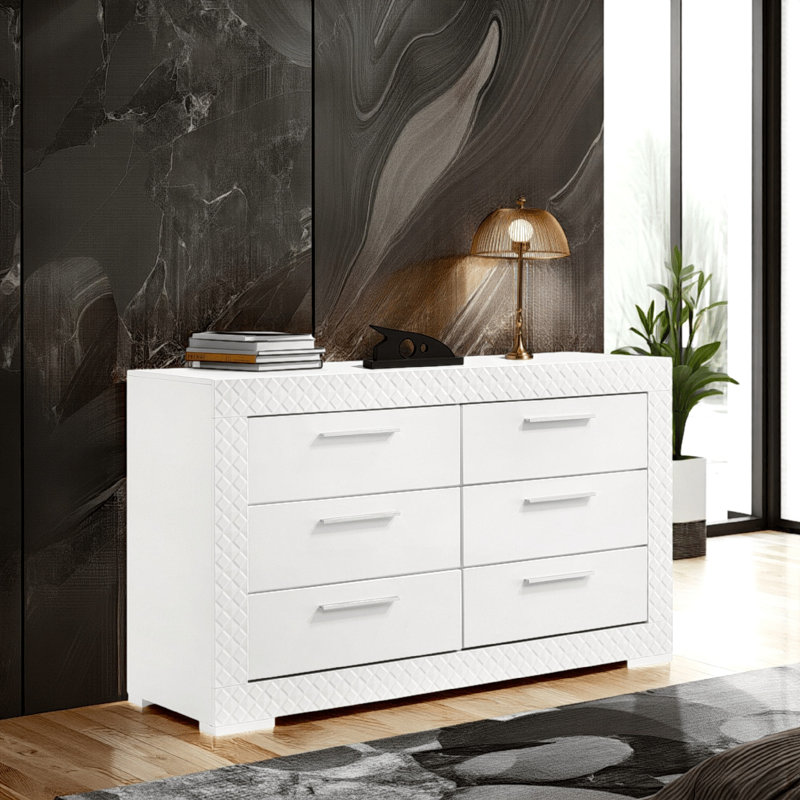 Miroir pour commode Terrey, Blanc