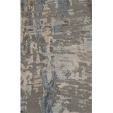 Melange Hand Knotted Wool Abstract Area Rug