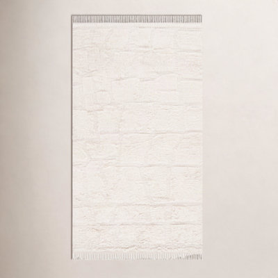 Azreal Ivory Hand-Woven Wool Rug