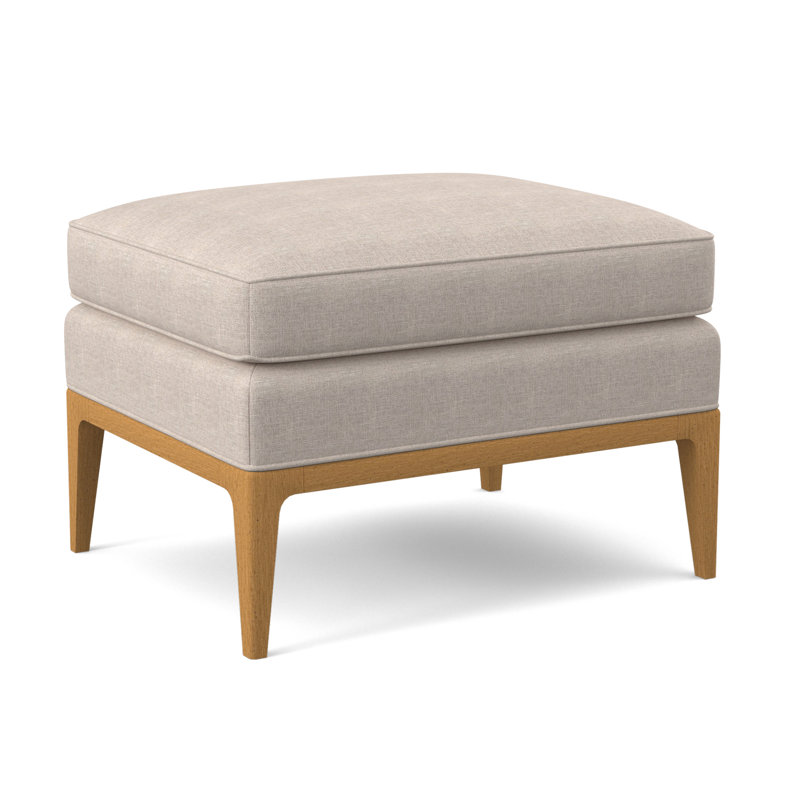 Repose-pieds rectangulaire 28 po Claxton, ambre, Lin Elise